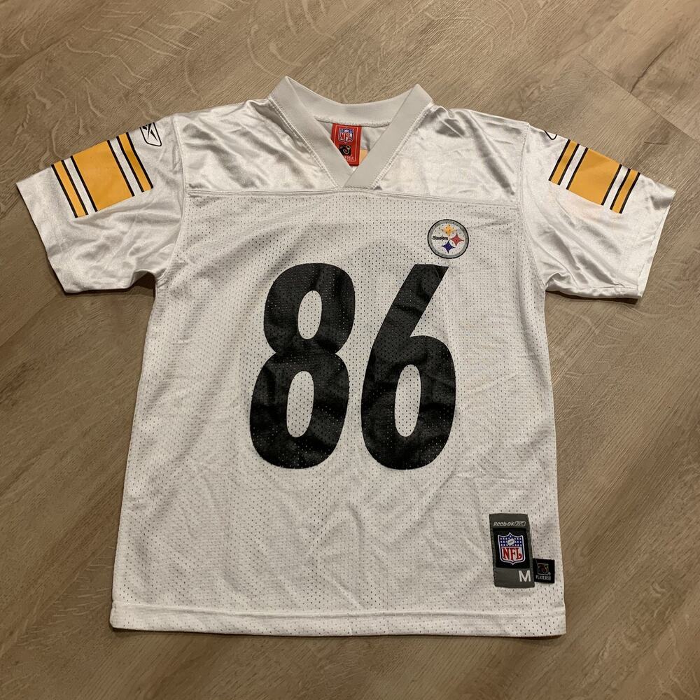 NFL Reebok Pittsburgh Steelers Hines Ward #86 White Jersey Youth Boys M (10-12)